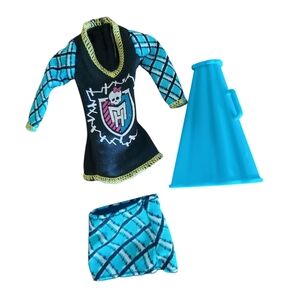 Monster High ghoul spirit Frankie Stein outfit With MEGAPHONE Blue‎
